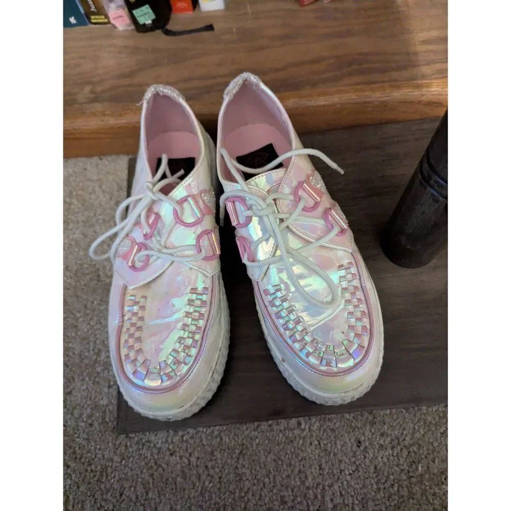 YRU Strange Cvlt Cult Krypt Kreeper Creepers Women's Size 9 Glossy Pink